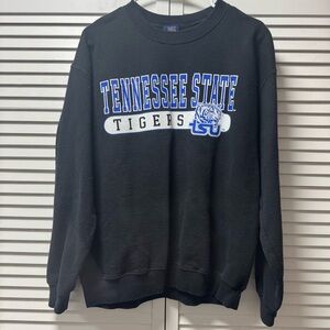 MV Sport Tennessee State Tigers Black Crewneck Sweater